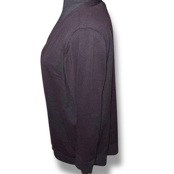 LANE BRYANT Modern Long-Sleeve Open-Front Cardigan - 18/20 Black - Picture 3 of 14